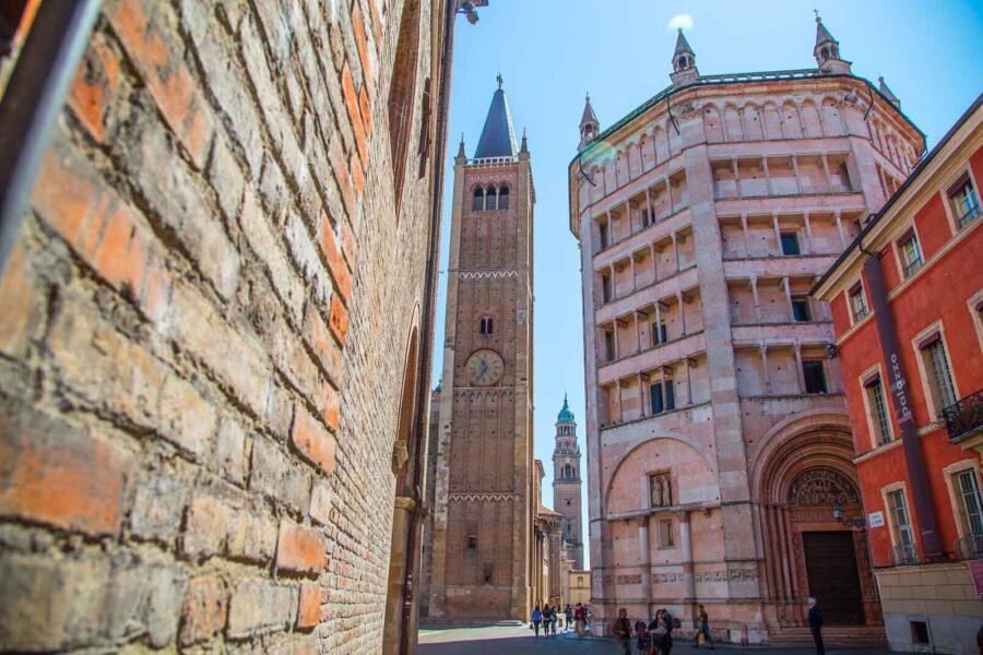 Parma cathedral baptistery bell tower