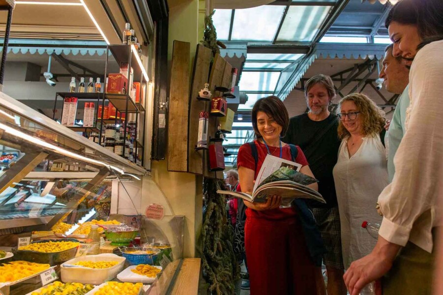 Modena food tour guide at Mercato Albinelli